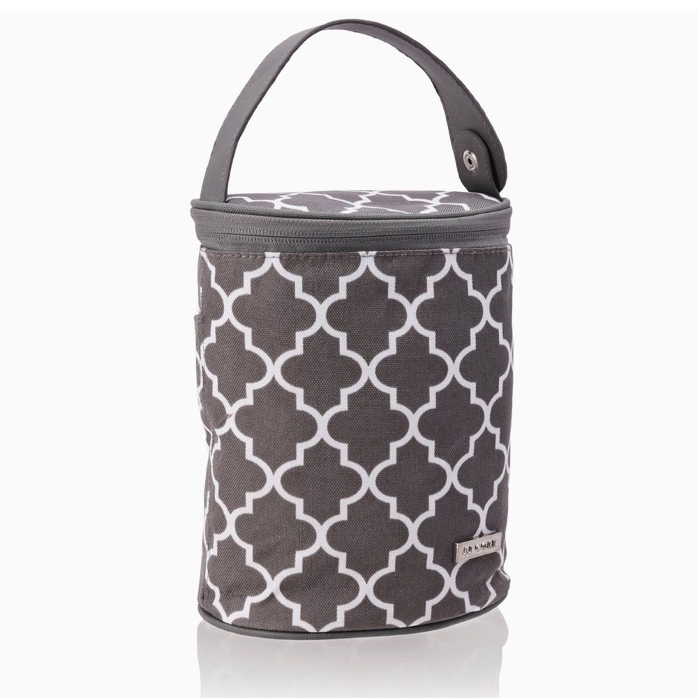 JJ Cole Baby Bottle Cooler in Stone Arbor Fits 2 Bottles and Ice Freezer Pack